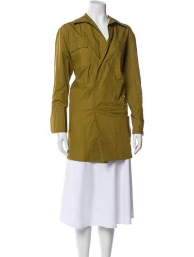 Pre-owned A.l.c Long Sleeve Top In Green