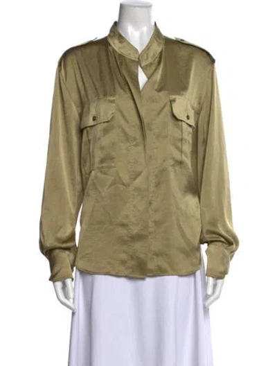 Pre-owned A.l.c Long Sleeve Top In Neutral