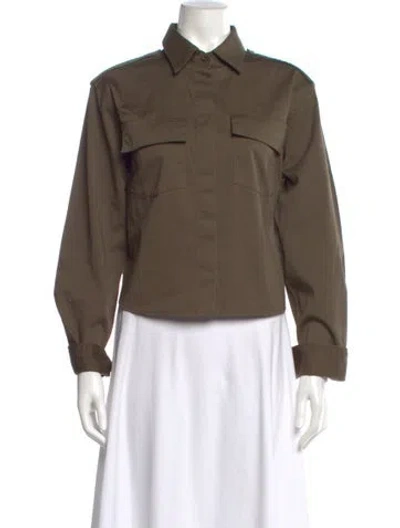 Pre-owned A.l.c Long Sleeve Top W/ Tags In Green