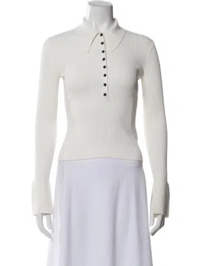 Pre-owned A.l.c Long Sleeve Top In White