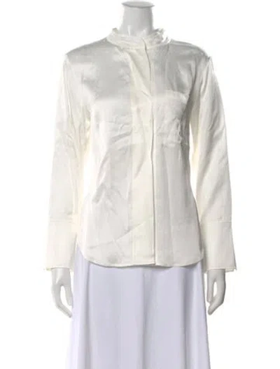 Pre-owned A.l.c Long Sleeve Top In White
