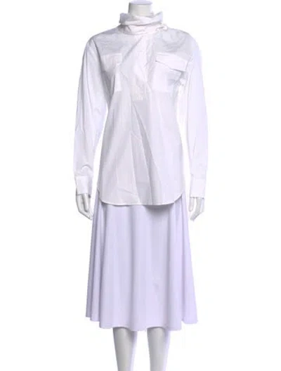 Pre-owned A.l.c Long Sleeve Top In White