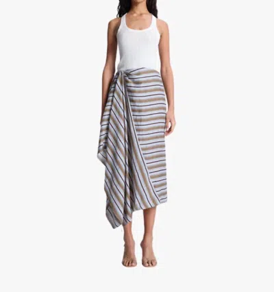 A.l.c Lota Midi Skirt In Hazel Stripe In Multi
