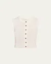 A.l.c Lottie Button-front Top