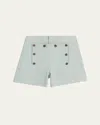 A.l.c Lucas Tailored Shorts In Silver Blue