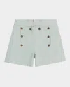 A.l.c Lucas Tailored Shorts In Silver Blue
