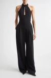 A.l.c . Lucie Merino Wool Halter Jumpsuit In Black