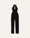 A.l.c Lucie Wide-leg Halter Jumpsuit In Black