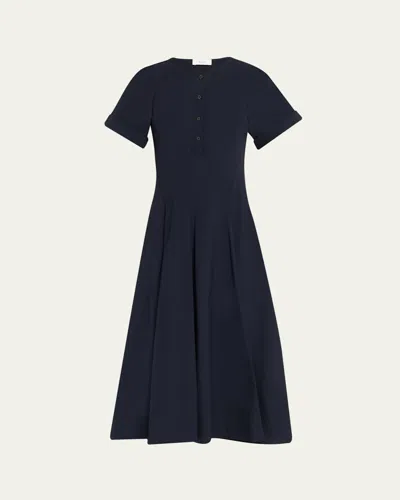 A.l.c Lucille Cotton Poplin Midi Dress In Blue