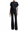 A.l.c Luna Satin And Lace Top In Black In Black