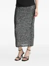 A.l.c Lurex-knit Midi Skirt In Gray
