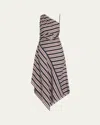 A.l.c Lyn Stripe One-shoulder Midi Dress