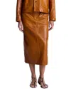 A.l.c A. L.c. Mabel Leather Skirt In Brown