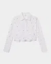 A.l.c . Mackie Crystal Detail Cotton Button-up Shirt In White