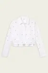 A.l.c . Mackie Crystal Detail Cotton Button-up Shirt