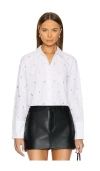 A.l.c . Mackie Crystal Detail Cotton Button-up Shirt In White