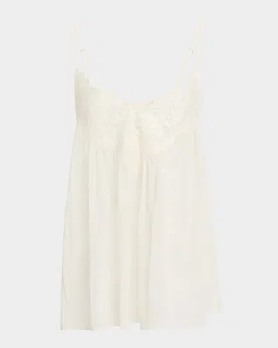 A.l.c Macy Lace-trim Top In Cream