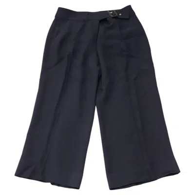 Pre-owned A.l.c . Madeleine Buckle High-waist Trouser In Black Viscose