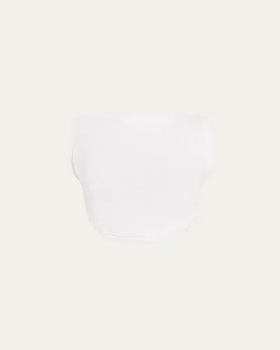 A.l.c Mae Cropped High-neck Top In White