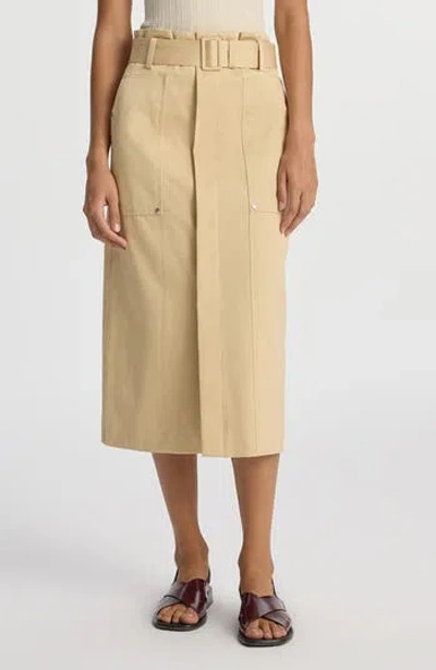 A.L.C A.L.C. MAIA BELTED COTTON MIDI SKIRT