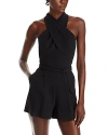 A.l.c Mallory Crisscross Shorts Jumpsuit In Black