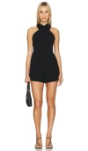 A.l.c Mallory Crisscross Shorts Jumpsuit In 黑色