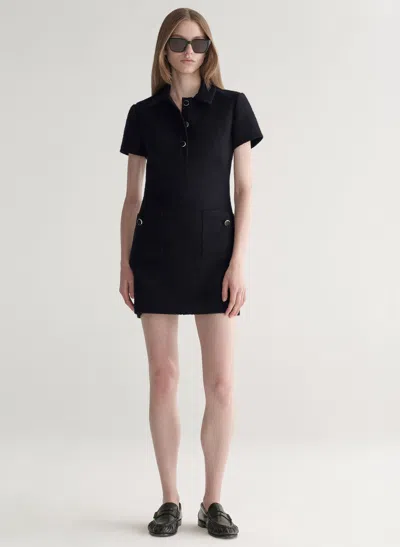 A.l.c Marcie Cotton Boucle Mini Dress In Black