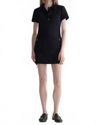 A.l.c Marcie Cotton Mini Dress In Navy In Black
