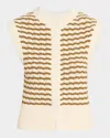 A.l.c Margo Sleeveless Striped Knit Top In Parchment