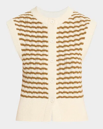 A.L.C MARGO SLEEVELESS STRIPED KNIT TOP