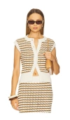 A.l.c Margo Sleeveless Striped Knit Top In Parchment & Aged Bronze Stripe