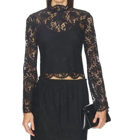 A.l.c Margot Lace Top In Black