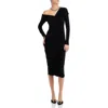 A.l.c Marie Womens Ruched One Shoulder Cocktail And Party Dress In Black