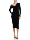 A.l.c Marie Womens Ruched One Shoulder Cocktail And Party Dress In Black