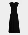 A.l.c Mary Midi Dress In Black In Black