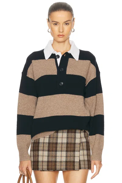 A.l.c Mason Sweater In Navy & Milk Tea