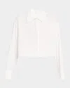 A.l.c Maude Cropped Button-front Top In White