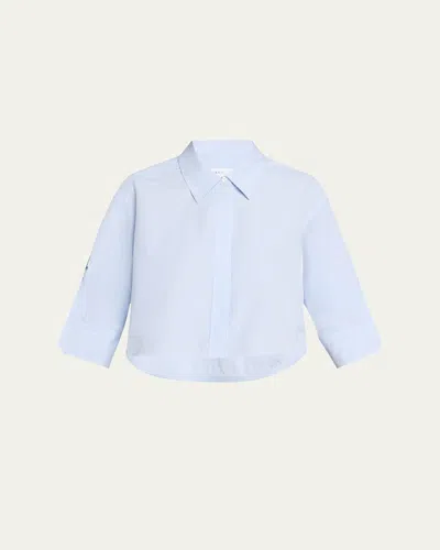 A.L.C MAUDE HIGH-LOW STRIPED COTTON SHIRT