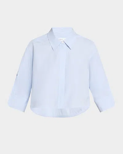 A.L.C MAUDE HIGH-LOW STRIPED COTTON SHIRT