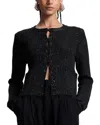 A.l.c Meg Sequin Embellished Cardigan In Black In Black