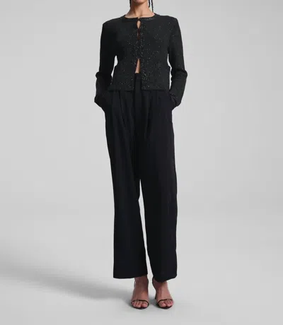 A.l.c Meg Sequin Embellished Cardigan In Black