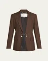 A.l.c Mel Chain-embellished Jacket In Dark Carob