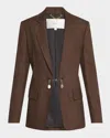 A.l.c Mel Chain-embellished Jacket In Dark Carob