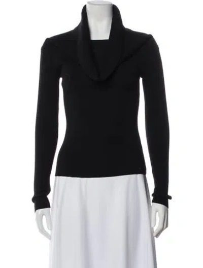 Pre-owned A.l.c Merino Wool Cowl Neck Sweater In Black