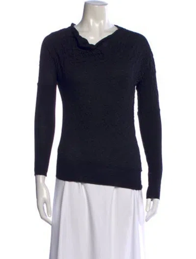 Pre-owned A.l.c Merino Wool Cowl Neck Top In Black