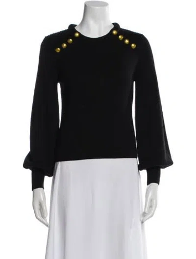 Pre-owned A.l.c Merino Wool Crew Neck Sweater In Black