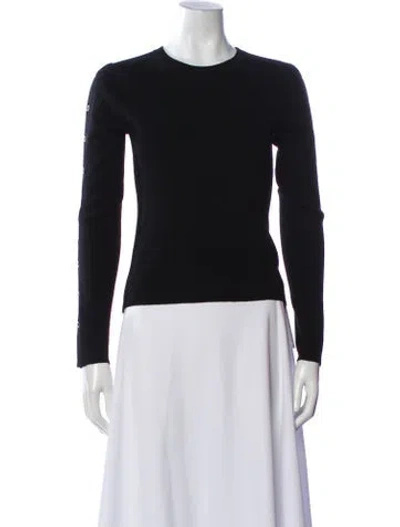Pre-owned A.l.c Merino Wool Crew Neck Sweater In Black