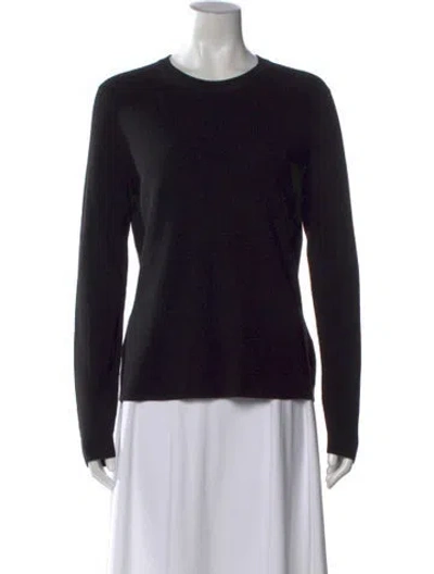 Pre-owned A.l.c Merino Wool Crew Neck Sweater In Black