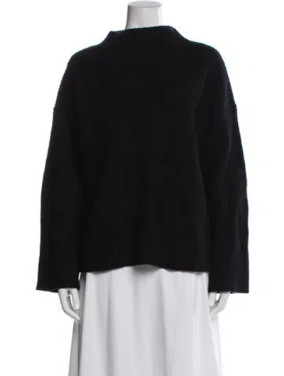 Pre-owned A.l.c Merino Wool Crew Neck Sweater In Black