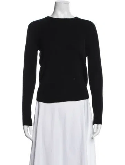 Pre-owned A.l.c Merino Wool Crew Neck Sweater In Black